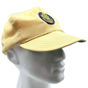 Derby Cap Yellow Logo 1892 Greenwich C.C. Adjustable Strap Back Yacht Hat Cap